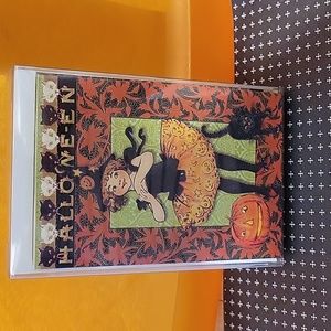 Vintage Halloween Ballerina Witch Cat Jack O Latern Note Cards Stationary Art